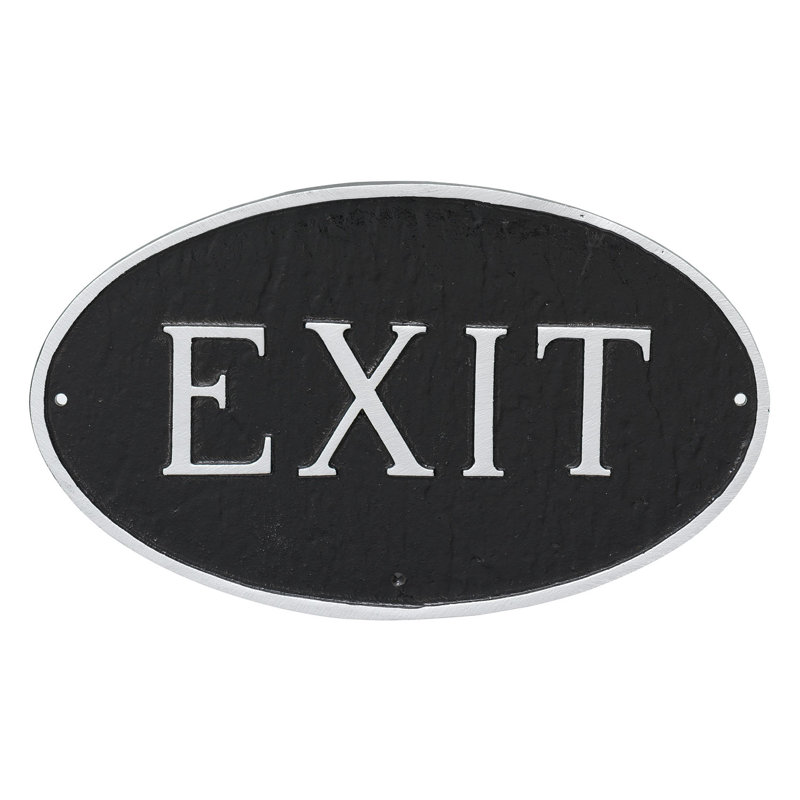 Weather Resistant Metal Garden Plaque, Black/Silver, 10" H x 18" W x 0.25" D
