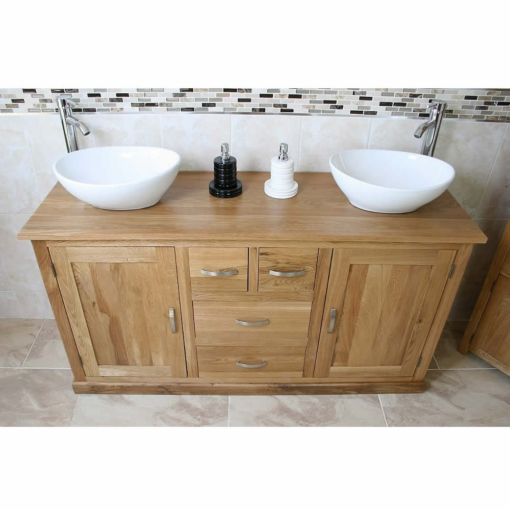 Elliott Solid Oak 143mm Free-Standing Vanity Unit