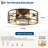 20" Boho Caged Bladeless Ceiling Fan Light