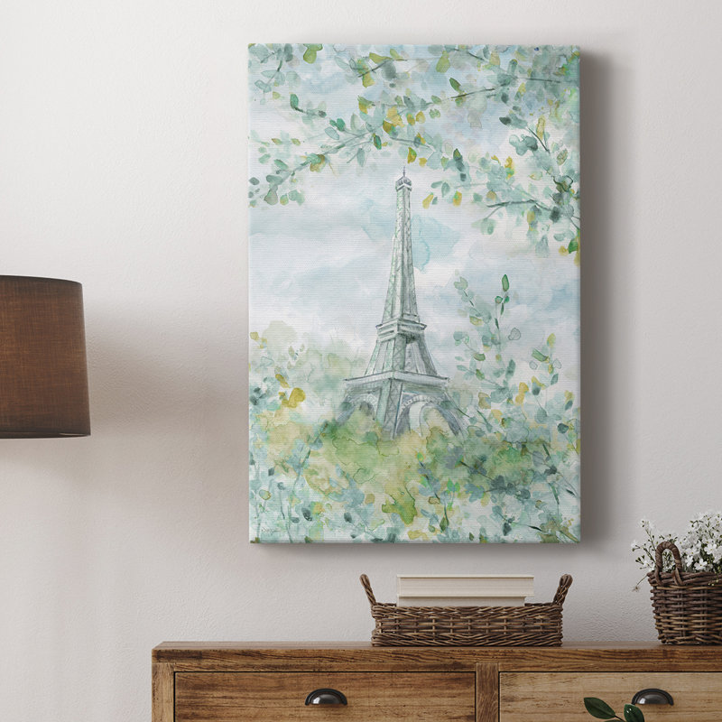 Paris au printemps - galerie Cavas, H 18 po x l 12 po
