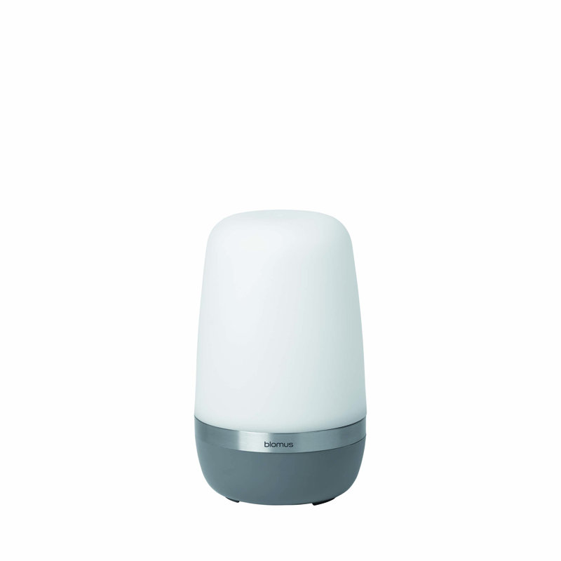 Spirit Battery Powered Integrated LED Outdoor Table Lamp, 5.9" H x 3.5" W x 3.5" D, White/Gray