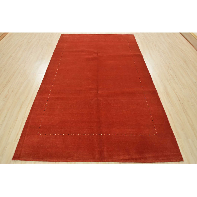 Rosalua One-of-a-Kind 6'2" X 9'8" New Age Wool Area Rug in Red