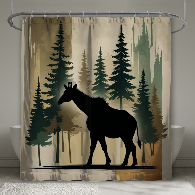 Rideaux de douche Girafe Silhouette, L 70 po x H 84 po
