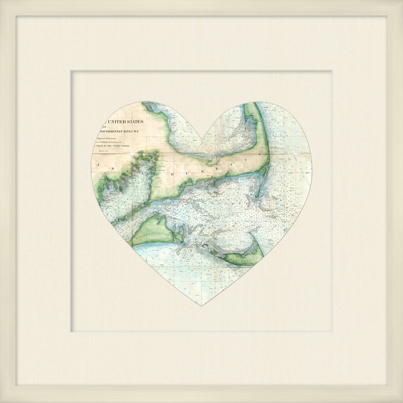 Folded Heart Map 1 Print