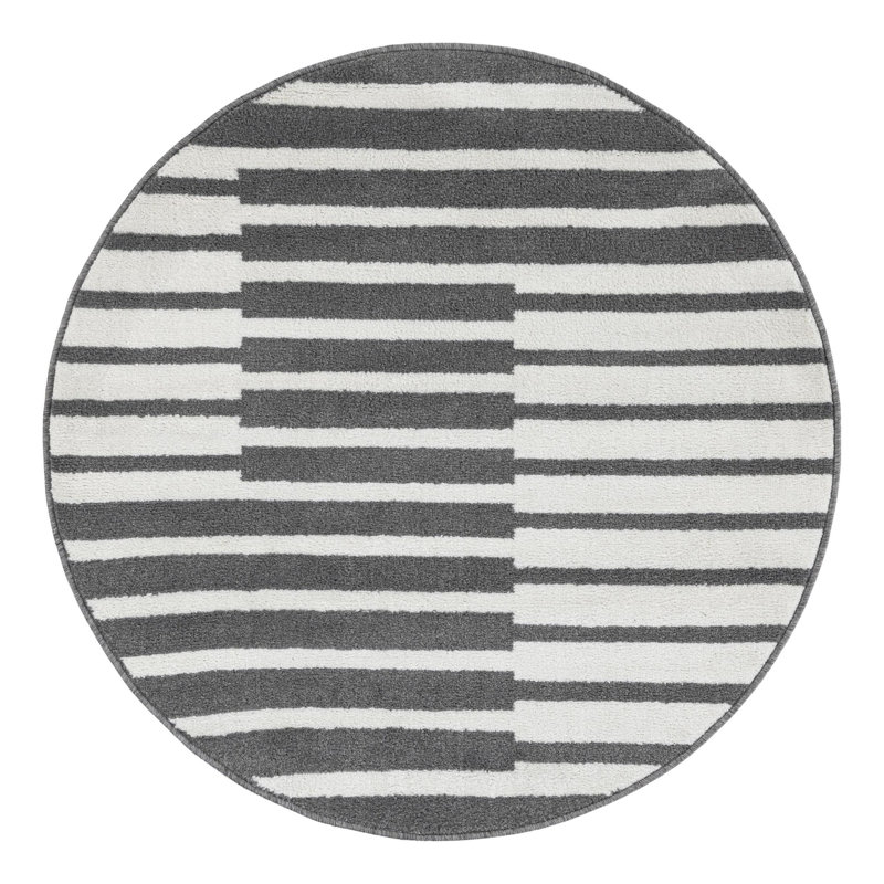 Latitude Run® Namsen Nikolis Rug Gray, Round 4'1"