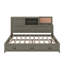Lit de jour en bois pleine grandeur avec 3 tiroirs de rangement, tablette souple supérieure, tablette et ensemble de prises et ports USB-1287875541