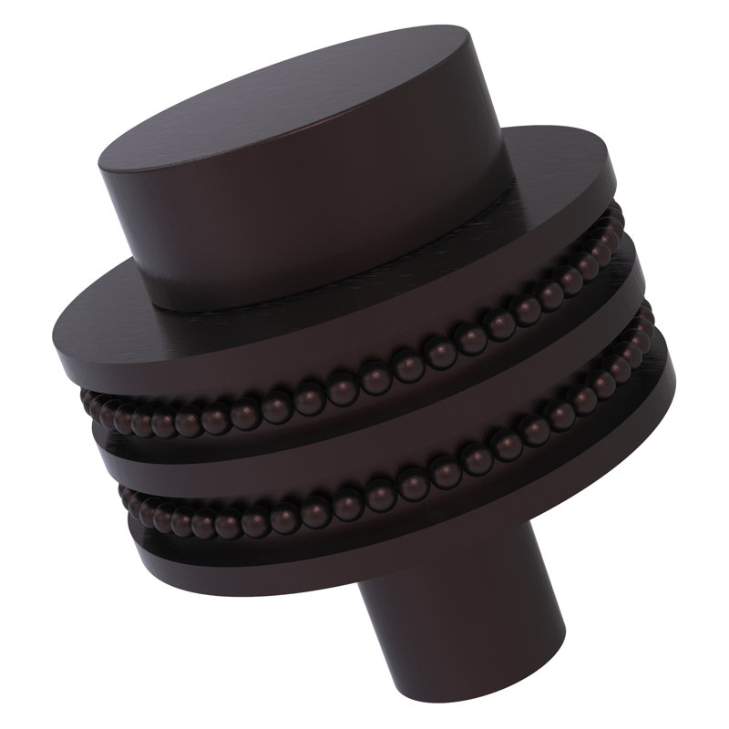 1 1/2" Diameter Cylindrical Knob, Antique Bronze