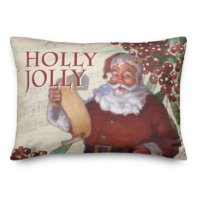 Coussin Holly Jolly Santa