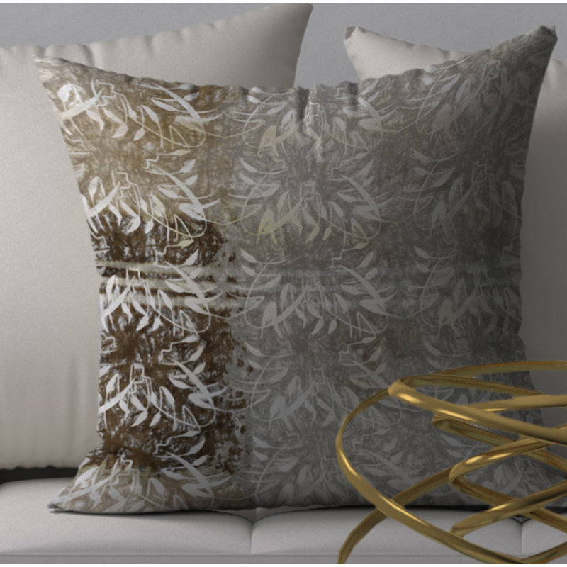 Abstract Reversible Throw Pillow, 18" x 18"