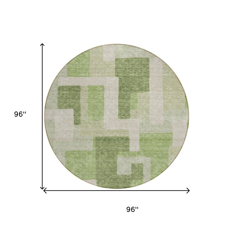 Tapis extérieur rond lavable 8 po