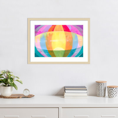 «Neon Flare III» par Grace Popp, impression sur bois encadrée