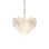 Clear Textured Glass Layered Small Chandelier