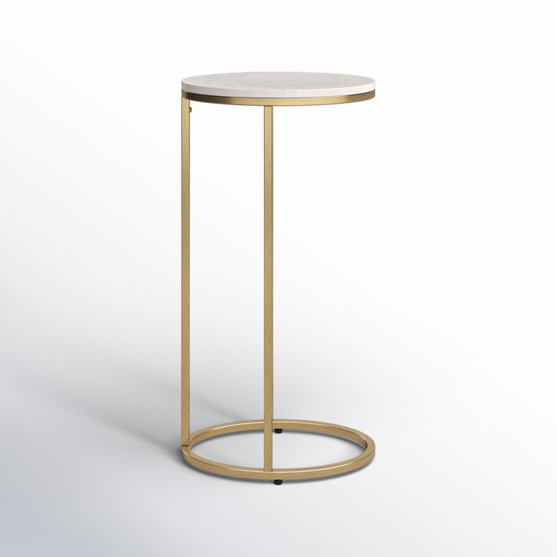 Vib End Table, Gold