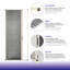 Porte moustiquaire pliante et rétractable blanche S3.0 81-91 cm (L) x 203 cm (H), largeur ajustable, sans pincement, installation facile, anti-insectes, résistante à la chaleur, indéformable, gain de place-127123036