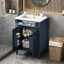 Meuble-lavabo 24 po avec 2 portes et tiroir escamotable, armoire de rangement de salle de bain avec lavabo, portes à fermeture en douceur avec organisateurs-358924285