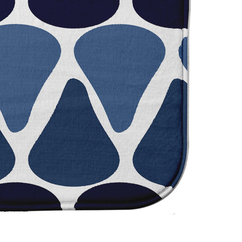Tapis de bain Funston, Bleu marine, l 24 po x L 17 po