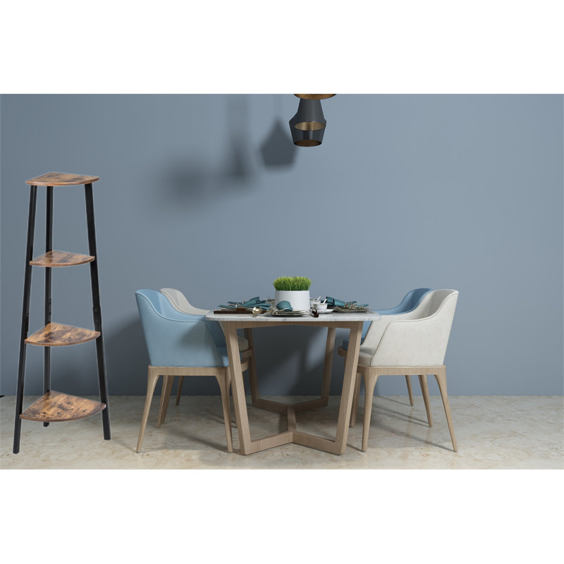 Everglade Corner Bookcase, Oak/Black