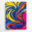 Abstrait art fluide sur toile bleue 38-926318016
