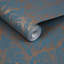 Floral Metallic Wallpaper Roll-835045967