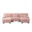 Canapé modulaire de luxe surdimensionné en U surdimensionné pour le salon, canapé profond avec 2 repose-pieds, chenille-46935293-46935266-46935289