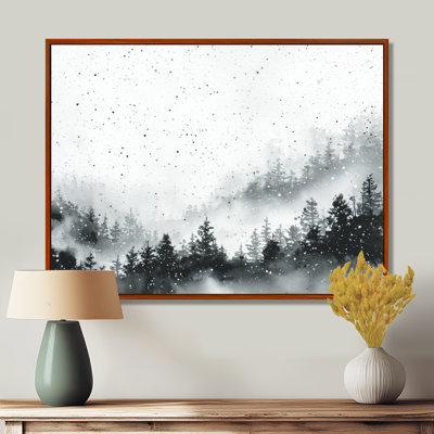 Toile brumeuse de forêt, art mural Warrene, Warrene