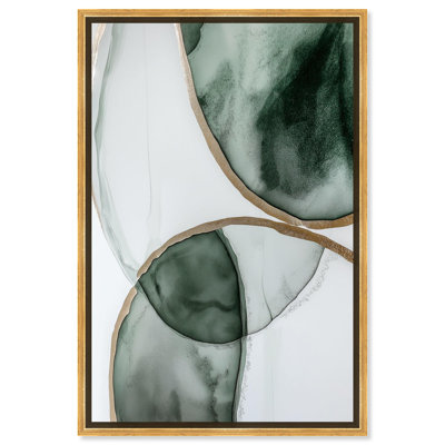 Moss and Mist Canvas Green Abstract Art by Art Remedy