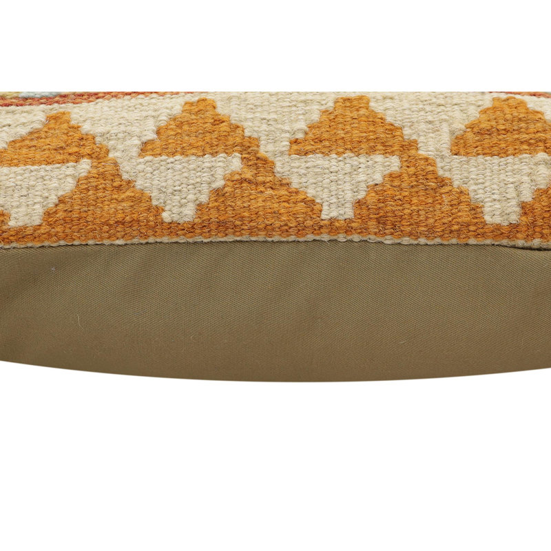 Coussin rustique tissé à la main kilim Rustic Connolly - 19 po x 19 po