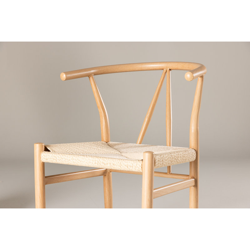 Alser 42cm H Stacking Armchair in Beige, Natural