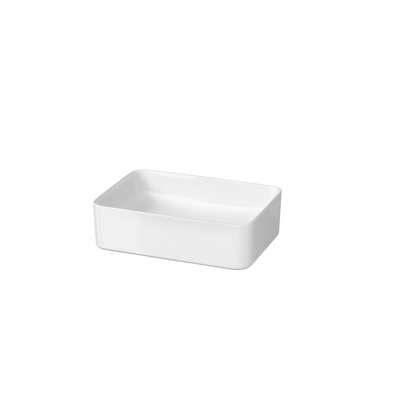 Cersanit 350mm L x 350mm W White Ceramic Square Sink
