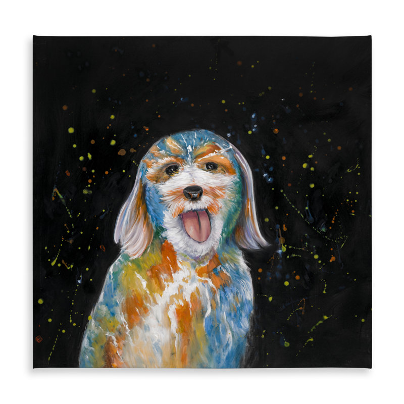 Abstract Labradoodle Tablecloth - Colorful Kids Art Decor