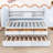 Amande Twin Wooden Captain Bed with Bookcase Headboard, Three Storage Drawers and Twin Trundle-895793338