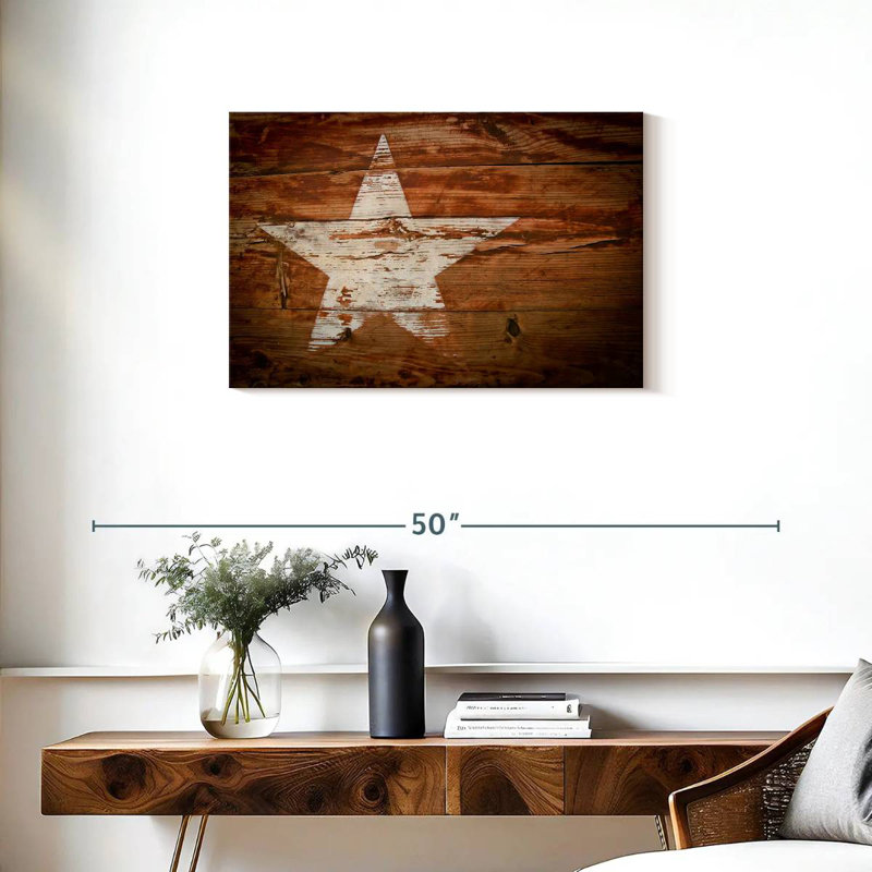 Lelar Wooden Star, 20'' H x 30'' W