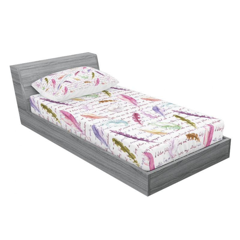 Microfiber Sheet Set, Twin Sheet Set with Fitted Sheet