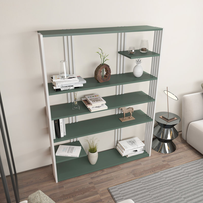 Bibliothèque JENI , Vert Silva / blanc