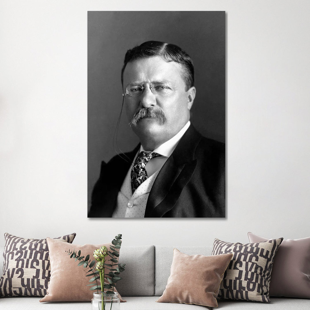 Portrait Of President Theodore Roosevelt In 1904 by Stocktrek Images - Wrapped Canvas Gallery-Wrapped Canvas Giclée