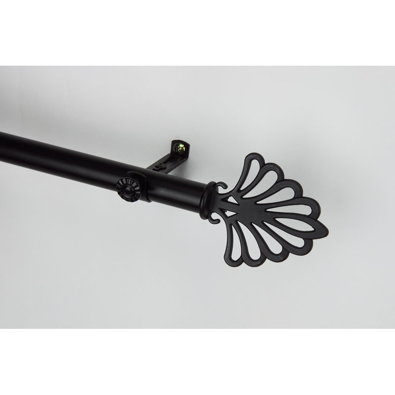 Tringle à rideaux simple Rimmer, l 48 po à 84 po, Noir