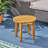 Rustic Outdoor Side Table with Slat Panel Design-131638460