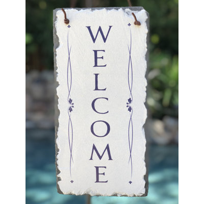 Plaque d'adresse en ardoise personnalisée Sassy