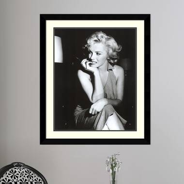 buyartforless Rare Photograph of Marilyn Monroe with Flower 12x16