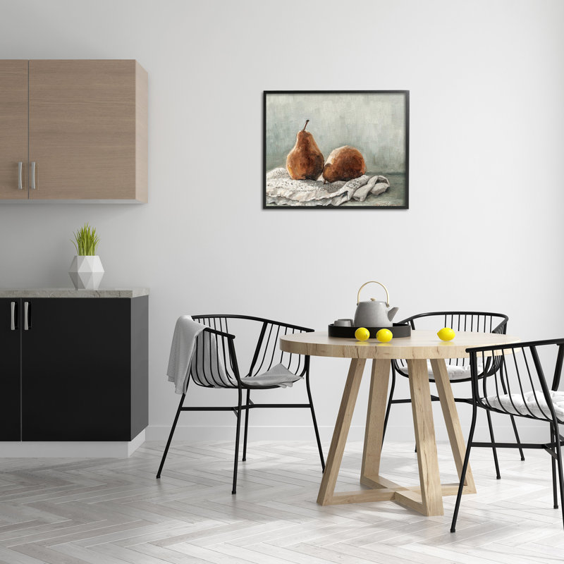 Poires sur une couverture, art giclée par Marian Parsons, Giclée encadrée noir minuit, H 24 po x l 30 po
