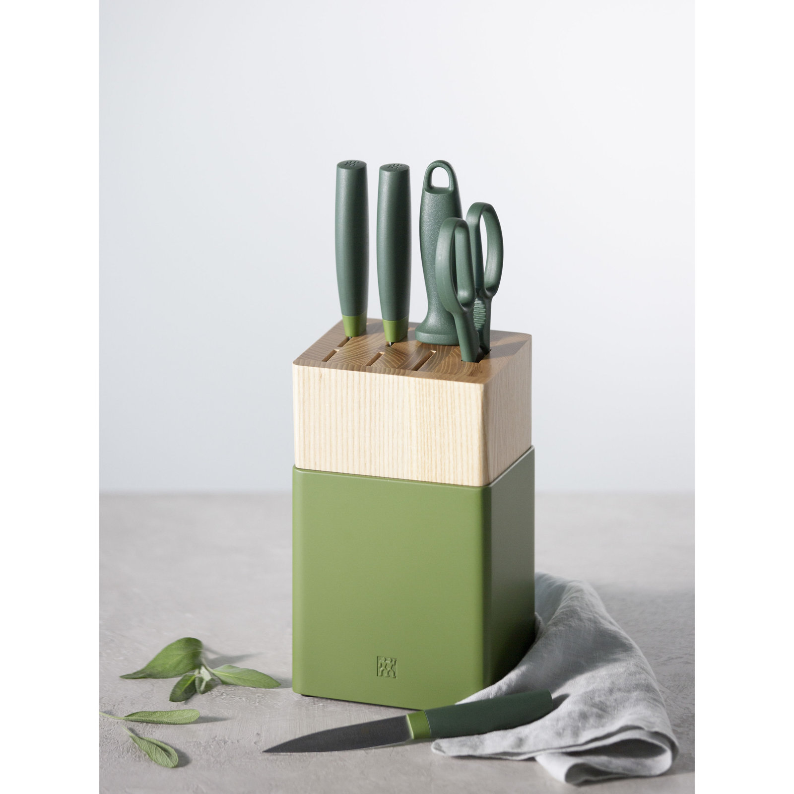 Zwilling Now S 6-piece Knife Block Set, Lime Green