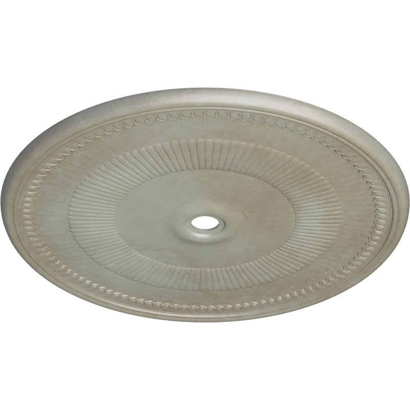 Endurathane Nevio Ceiling Medallion, 51 1/8"OD x 3 5/8"ID x 1 1/2"P (Fits Canopies up to 4 3/4"), Hand-Painted Flash Gold Finish