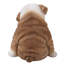 Statue chiot bulldog endormi en position assise-89098806