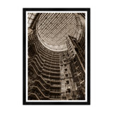Atrium At The Thompson Center In Sepia Print by Tim Klein
