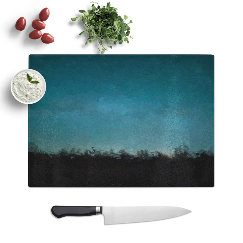 Tempered Glass Above the Forest Chopping Board, 28.5 cm W x 20 cm L