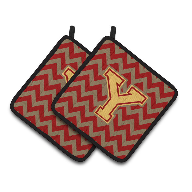 Poignée à chevrons, Y, Grenat / or