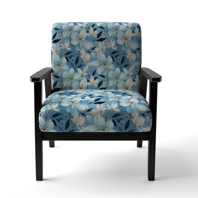 Fauteuil d'appoint rembourré Blue Coastal Harmony