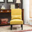 Élégante chaise d'appoint sans accoudoirs en tissu chenille avec coussin, pour des espaces contemporains et un confort accru-67646406
