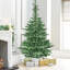 Arbre de Noël de 8 pi avec 500 pointes blanches chaudes, 1307 pe +, base en bois rustique pour les lumières artificielles de décoration intérieure festive, fête unique-72584359