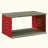 Red decorative table and shelf set